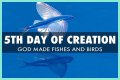 What did God create on the fifth day of creation?